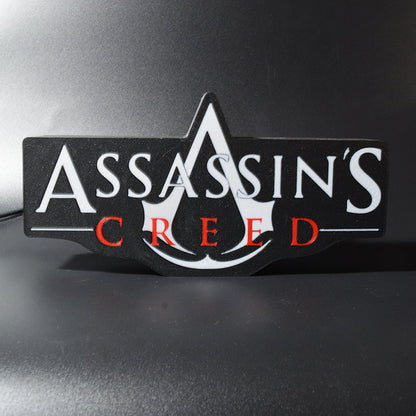 Lampe LED logo Assassin's Creed (Ubisoft). Décoration lumineuse pour la maison, chambre, salle de jeux, bureau, setup gaming. Couleur blanc, rouge. Connection Usb C. - Lampe LED Assassin's Creed - Chroma Craft - Lampe LED