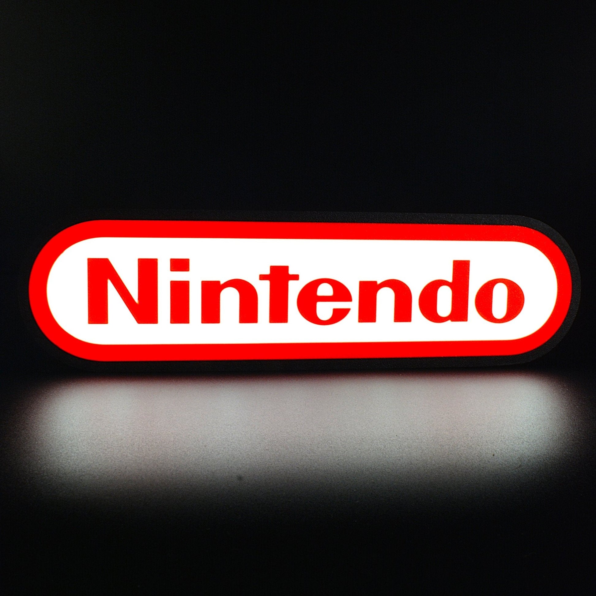 Lampe LED Logo Nintendo. Décoration lumineuse pour la maison, chambre, salle de jeux, bureau, setup gaming, chambre d'enfant. Couleurs rouge, blanc. Connection Usb C. - Lampe LED Nintendo - Chroma Craft - Lampe LED