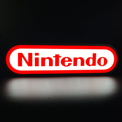 Lampe LED Logo Nintendo. Décoration lumineuse pour la maison, chambre, salle de jeux, bureau, setup gaming, chambre d'enfant. Couleurs rouge, blanc. Connection Usb C. - Lampe LED Nintendo - Chroma Craft - Lampe LED