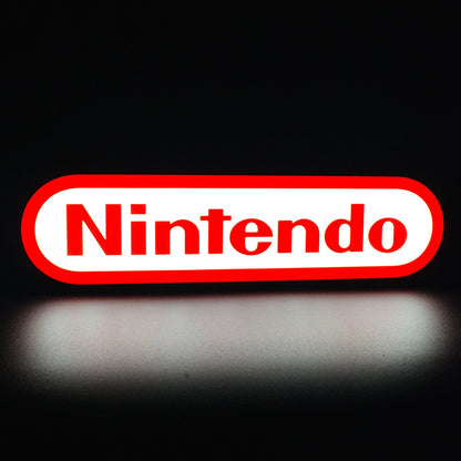 Lampe LED Logo Nintendo. Décoration lumineuse pour la maison, chambre, salle de jeux, bureau, setup gaming, chambre d'enfant. Couleurs rouge, blanc. Connection Usb C. - Lampe LED Nintendo - Chroma Craft - Lampe LED