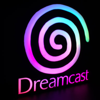 Lampe LED RGB Logo Dreamcast. Décoration lumineuse pour la maison, chambre, salle de jeux, bureau, setup gaming, chambre d'enfant. Connection Usb C. - Lampe LED RGB Dreamcast - Chroma Craft - Lampe LED