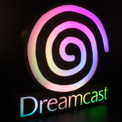 Lampe LED RGB Logo Dreamcast. Décoration lumineuse pour la maison, chambre, salle de jeux, bureau, setup gaming, chambre d'enfant. Connection Usb C. - Lampe LED RGB Dreamcast - Chroma Craft - Lampe LED