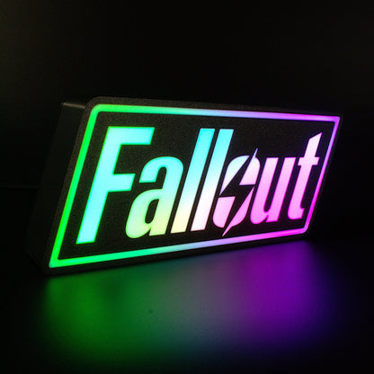 Lampe LED RGB Logo Fallout. Décoration lumineuse pour la maison, chambre, salle de jeux, bureau, setup gaming, chambre d'enfant. Connection Usb C. - Lampe LED RGB Fallout - Chroma Craft - Lampe LED