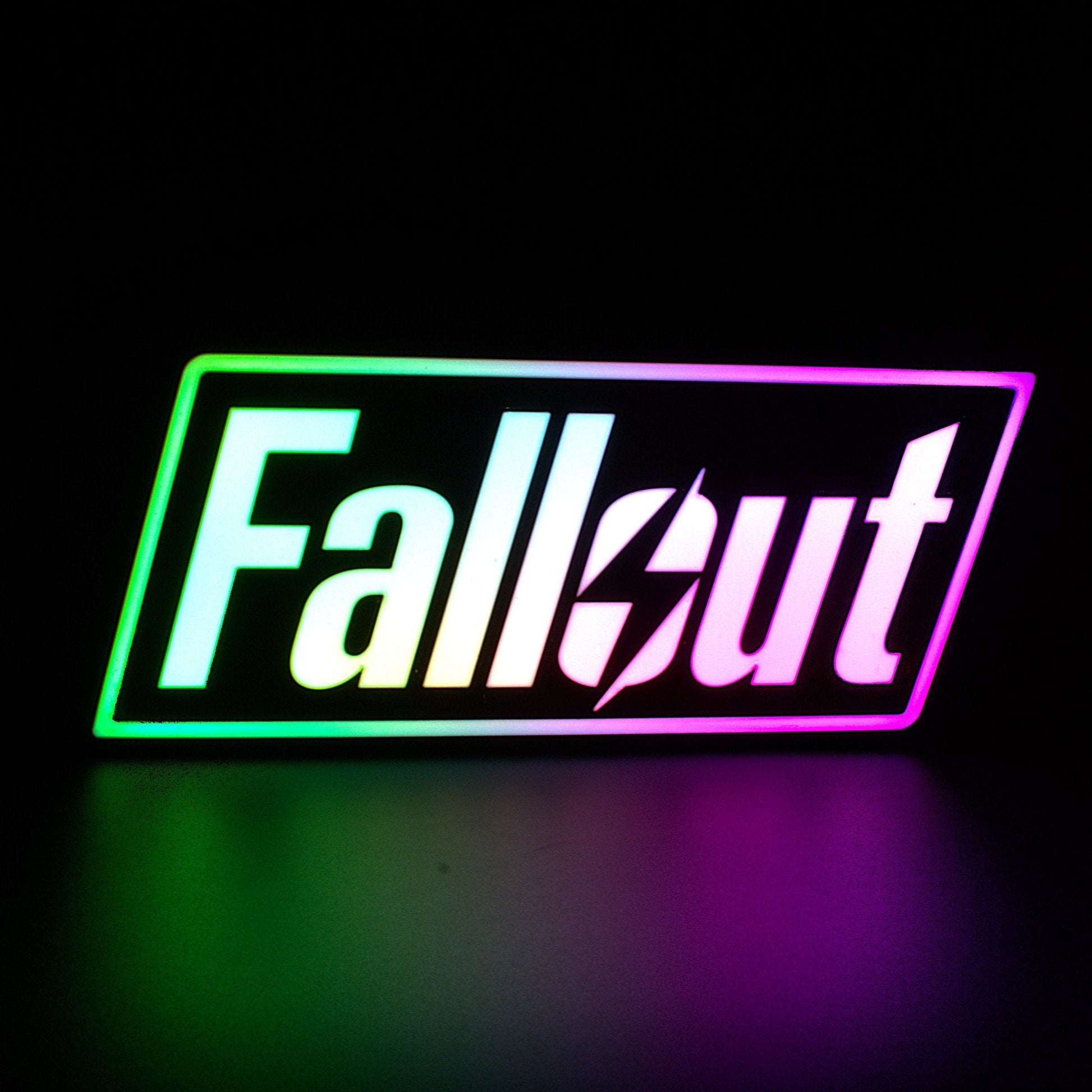 Lampe LED RGB Logo Fallout. Décoration lumineuse pour la maison, chambre, salle de jeux, bureau, setup gaming, chambre d'enfant. Connection Usb C. - Lampe LED RGB Fallout - Chroma Craft - Lampe LED