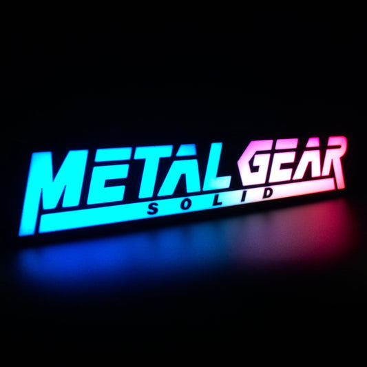 Lampe LED RGB Logo Metal Gear Solid (Hideo Kojima). Décoration lumineuse pour la maison, chambre, salle de jeux, bureau, setup gaming, chambre d'enfant. Connection Usb C. - Lampe LED RGB Metal Gear Solid - Chroma Craft - Lampe LED