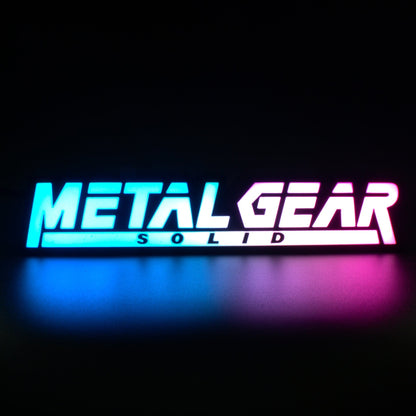 Lampe LED RGB Logo Metal Gear Solid (Hideo Kojima). Décoration lumineuse pour la maison, chambre, salle de jeux, bureau, setup gaming, chambre d'enfant. Connection Usb C. - Lampe LED RGB Metal Gear Solid - Chroma Craft - Lampe LED