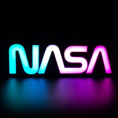 Lampe LED RGB Logo Nasa. Décoration lumineuse pour la maison, chambre, salle de jeux, bureau, setup gaming, chambre d'enfant. Connection Usb C. - Lampe LED RGB NASA - Chroma Craft - Lampe LED