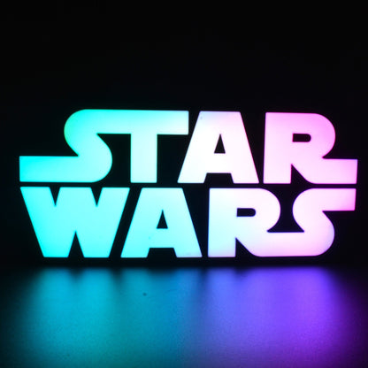 Lampe LED RGB Logo Star Wars. Décoration lumineuse pour la maison, chambre, salle de jeux, bureau, setup gaming, chambre d'enfant. Connection Usb C. - Lampe LED RGB Star Wars - Chroma Craft - Lampe LED