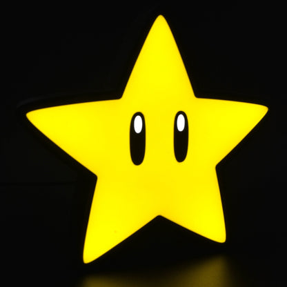 Lampe LED Super Mario Super Etoile (Shigeru Miyamoto, Nintendo). Décoration lumineuse pour la maison, chambre, salle de jeux, bureau, setup gaming, chambre d'enfant. Couleurs jaune, blanc. Connection Usb C. - Lampe LED Super Mario - Super Étoile - Chroma Craft - Lampe LED