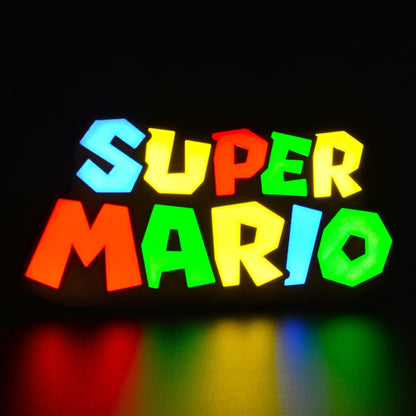 Lampe LED Super Mario (Shigeru Miyamoto, Nintendo). Décoration lumineuse pour la maison, chambre, salle de jeux, bureau, setup gaming, chambre d'enfant. Couleurs jaune, rouge, vert, bleu. Connection Usb C. - Lampe LED Super Mario - Chroma Craft - Lampe LED