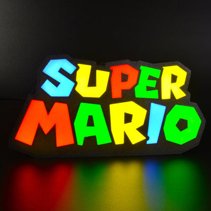 Lampe LED Super Mario (Shigeru Miyamoto, Nintendo). Décoration lumineuse pour la maison, chambre, salle de jeux, bureau, setup gaming, chambre d'enfant. Couleurs jaune, rouge, vert, bleu. Connection Usb C. - Lampe LED Super Mario - Chroma Craft - Lampe LED