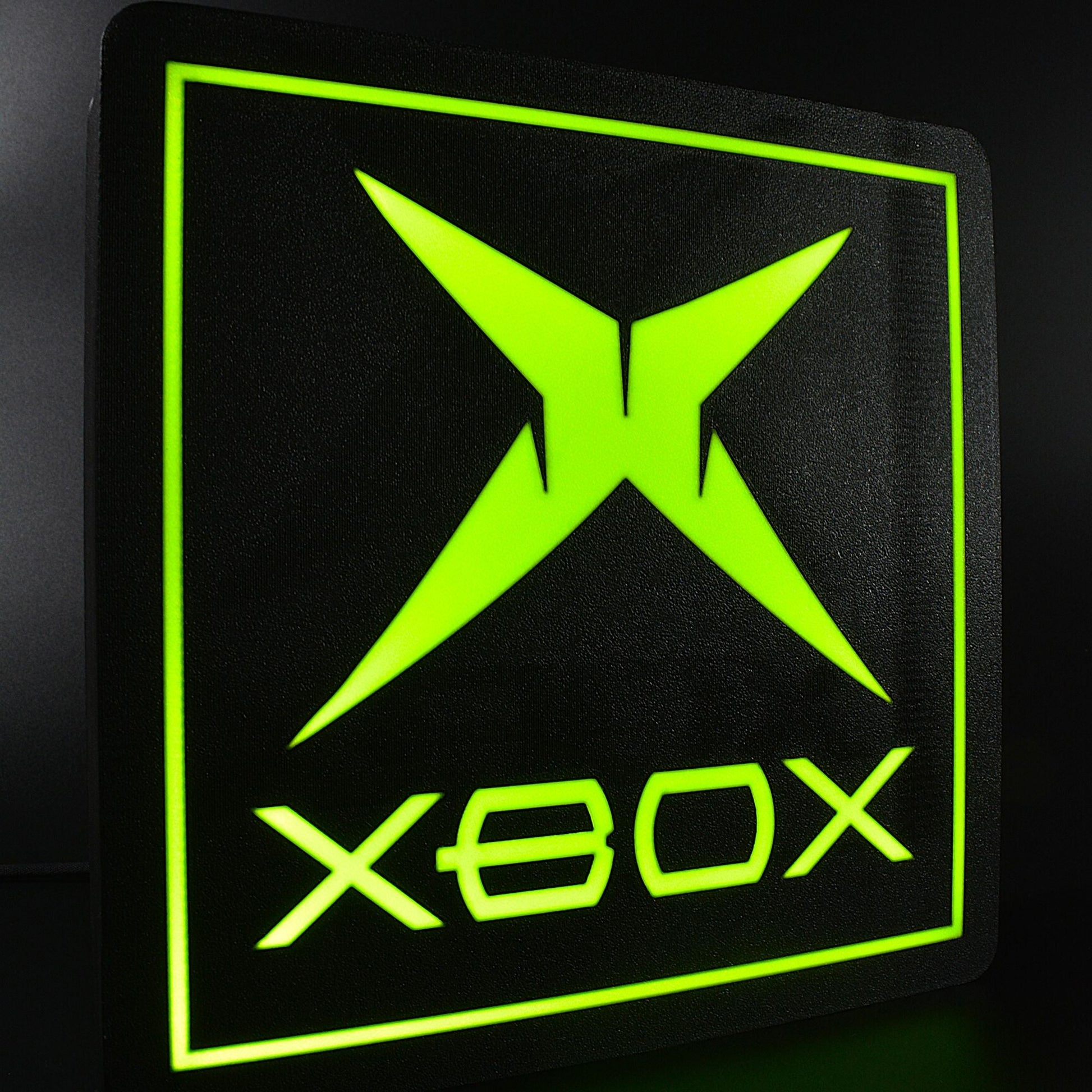 Lampe LED Logo Xbox Première Génération (Microsoft). Décoration lumineuse pour la maison, chambre, salle de jeux, bureau, setup gaming, chambre d'enfant. Couleur vert. Connection Usb C. - Lampe LED Xbox Première Génération - Chroma Craft - Lampe LED