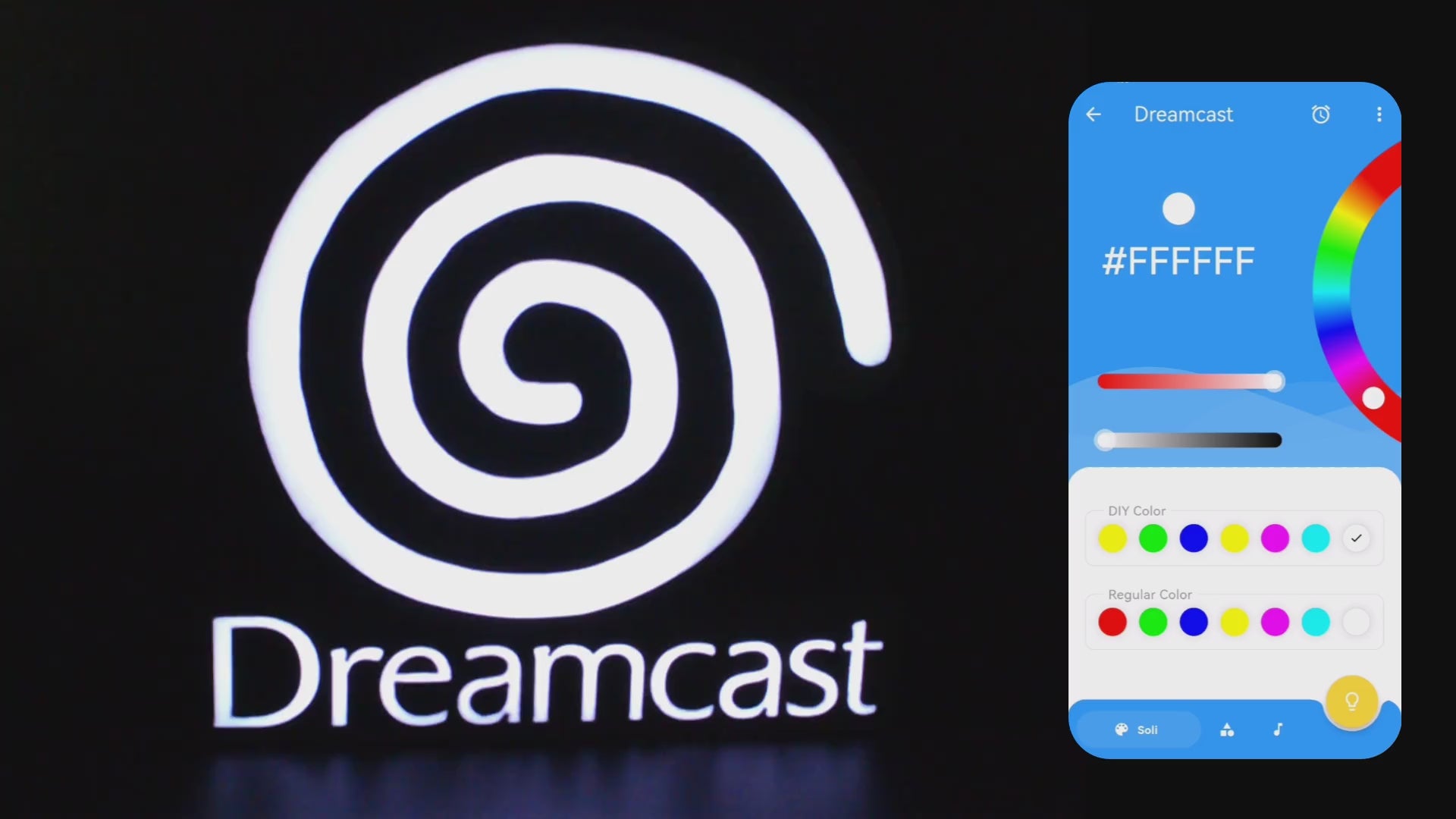 Lampe LED RGB Logo Dreamcast. Décoration lumineuse pour la maison, chambre, salle de jeux, bureau, setup gaming, chambre d'enfant. Connection Usb C.